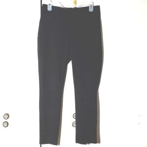 Vince Camuto| Black Front Slit Stretch Trouser Pants Neutral Mod Sz.Small
